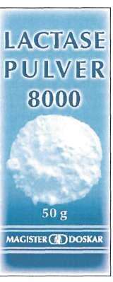 Sie sehen eine Packung Lactase 8000 IE Enzyme Pulver 50g, Produktbild: 01 Lactase 8000 IE Enzyme Pulver 50g, A-Nr.: 3725040 - 01