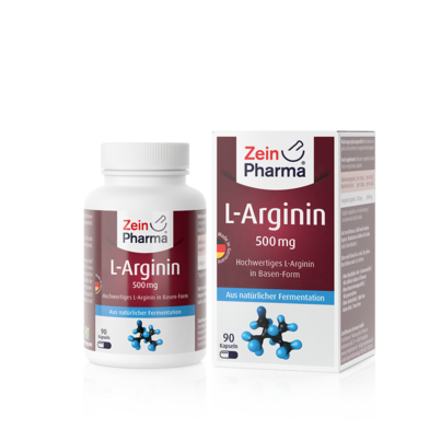 Sie sehen eine Packung Zeinpharma L-Arginin Kapseln, Produktbild: 01 Zeinpharma L-Arginin Kapseln, A-Nr.: 3956704 - 01
