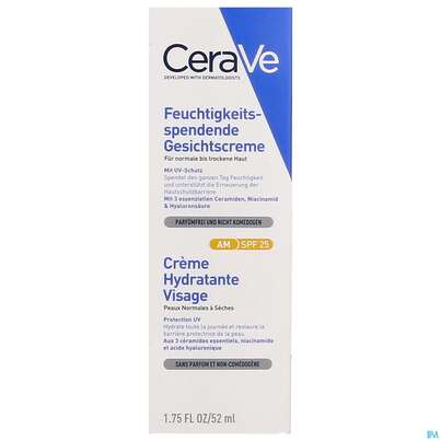 Cerave Feuchtigkeitsspendende Gesichtscreme Mit Uv-schutz 52ml, A-Nr.: 4801872 - 04