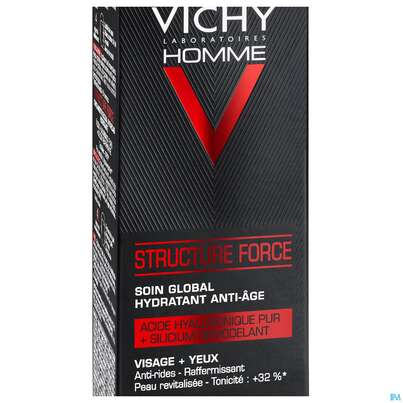 Sie sehen eine Packung Vichy Homme Structure Force Care 50ml, Produktbild: 06 Vichy Homme Structure Force Care 50ml, A-Nr.: 5054348 - 06