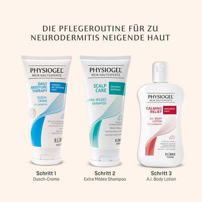 Sie sehen eine Packung PHYSIOGEL® Calming Relief A.I. Body Lotion bei Juckreiz und Rötungen, Produktbild: 05 PHYSIOGEL® Calming Relief A.I. Body Lotion bei Juckreiz und Rötungen, A-Nr.: 3736523 - 05