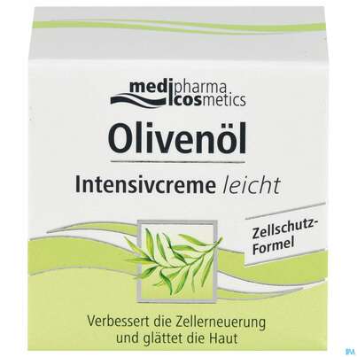 Sie sehen eine Packung Oliven Oel Dr.theiss Intensiv Creme Leicht 50ml, Produktbild: 01 Oliven Oel Dr.theiss Intensiv Creme Leicht 50ml, A-Nr.: 3966016 - 01