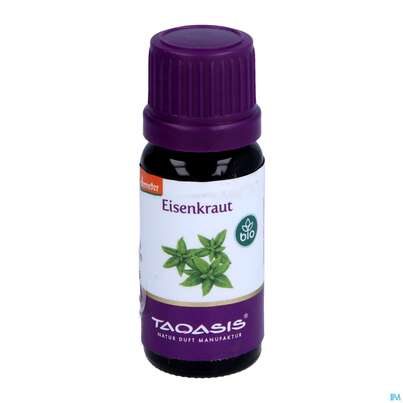 Sie sehen eine Packung Taoasis Eisenkrautöl Bio 8 % In Jojobaöl Bio|demeter 10ml 10ml, Produktbild: 01 Taoasis Eisenkrautöl Bio 8 % In Jojobaöl Bio|demeter 10ml 10ml, A-Nr.: 3494907 - 01