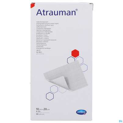 Sie sehen eine Packung Wundauflagen Atrauman Salbenvlies Wirkstofffr Steril 10x 20cm 30st, Produktbild: 01 Wundauflagen Atrauman Salbenvlies Wirkstofffr Steril 10x 20cm 30st, A-Nr.: 1520115 - 01
