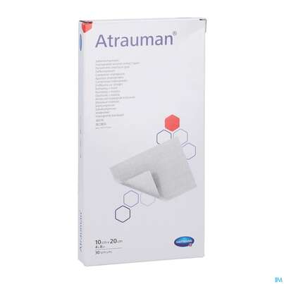 Sie sehen eine Packung Wundauflagen Atrauman Salbenvlies Wirkstofffr Steril 10x 20cm 30st, Produktbild: 03 Wundauflagen Atrauman Salbenvlies Wirkstofffr Steril 10x 20cm 30st, A-Nr.: 1520115 - 03