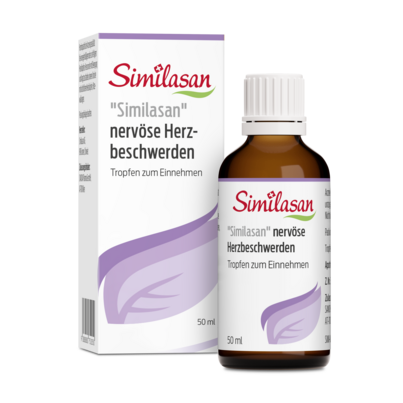 Sie sehen eine Packung Tropfen gegen nervöse Herzbeschwerden „Similasan“, Produktbild: 01 Tropfen gegen nervöse Herzbeschwerden „Similasan“, A-Nr.: 0752059 - 01