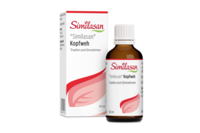 Sie sehen eine Packung Tropfen gegen Kopfweh „Similasan“, Produktbild: 01 Tropfen gegen Kopfweh „Similasan“, A-Nr.: 0752177 - 01