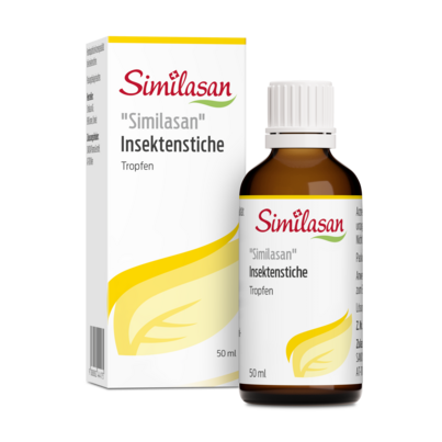 Sie sehen eine Packung Tropfen gegen Insektenstiche „Similasan“, Produktbild: 01 Tropfen gegen Insektenstiche „Similasan“, A-Nr.: 2444178 - 01