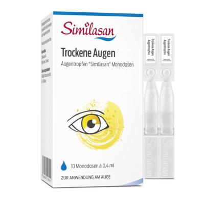 Sie sehen eine Packung Trockene Augen Augentropfen „Similasan“ Monodosen, Produktbild: 01 Trockene Augen Augentropfen „Similasan“ Monodosen, A-Nr.: 4218948 - 01