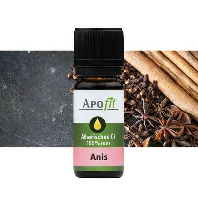 Sie sehen eine Packung APOfit Ätherisches Öl Anis 10ml, Produktbild: 02 APOfit Ätherisches Öl Anis 10ml, A-Nr.: 4049799 - 02