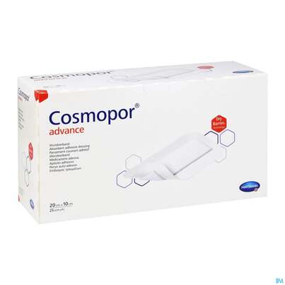Sie sehen eine Packung Wundverband Cosmopor/advance 20x10cm 25st, Produktbild: 02 Wundverband Cosmopor/advance 20x10cm 25st, A-Nr.: 3796809 - 02