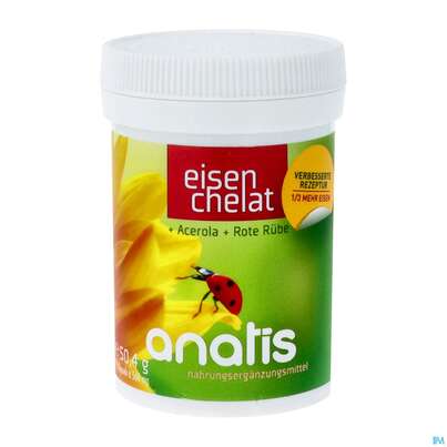 Sie sehen eine Packung Eisen Chelat Kapseln/+acerola +rote Ruebe -anatis 90st, Produktbild: 02 Eisen Chelat Kapseln/+acerola +rote Ruebe -anatis 90st, A-Nr.: 4314480 - 02