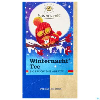 Sie sehen eine Packung Sonnentor Tee/bio Winternacht Beutel 02306 18st, Produktbild: 01 Sonnentor Tee/bio Winternacht Beutel 02306 18st, A-Nr.: 3390881 - 01