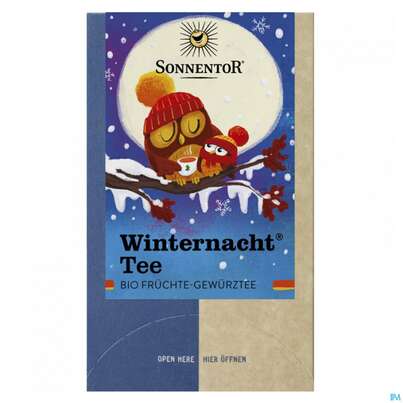 Sie sehen eine Packung Sonnentor Tee/bio Winternacht Beutel 02306 18st, Produktbild: 03 Sonnentor Tee/bio Winternacht Beutel 02306 18st, A-Nr.: 3390881 - 03