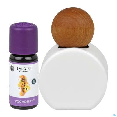Sie sehen eine Packung Taoasis Baldini Set/yogaduft M.oel 10ml +duftvase Holzkugel 1st, Produktbild: 06 Taoasis Baldini Set/yogaduft M.oel 10ml +duftvase Holzkugel 1st, A-Nr.: 4158382 - 06
