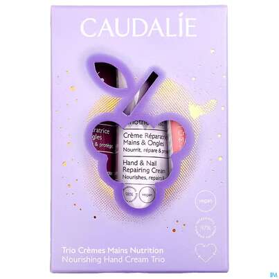 Sie sehen eine Packung Caudalie Xmas Handcreme Trio 90ml, Produktbild: 04 Caudalie Xmas Handcreme Trio 90ml, A-Nr.: 5761867 - 04