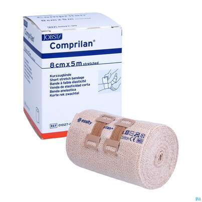 Sie sehen eine Packung Elastische Binden Comprilan Textilelast.kurzzugbinde 5mx 8cm Nr 0102700 1st, Produktbild: 07 Elastische Binden Comprilan Textilelast.kurzzugbinde 5mx 8cm Nr 0102700 1st, A-Nr.: 0921622 - 07