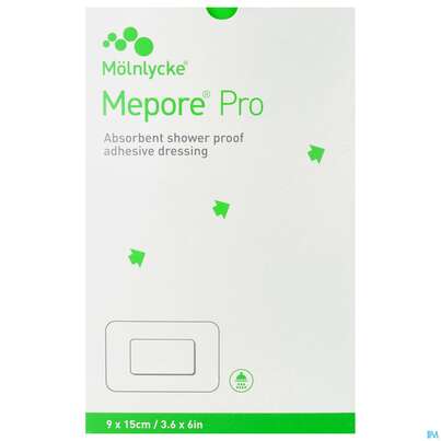 Sie sehen eine Packung Wundverband Mepore/pro Folienverband Steril 9x 15cm 40st, Produktbild: 02 Wundverband Mepore/pro Folienverband Steril 9x 15cm 40st, A-Nr.: 3080198 - 02