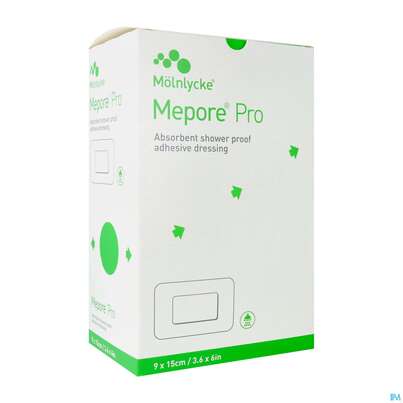 Sie sehen eine Packung Wundverband Mepore/pro Folienverband Steril 9x 15cm 40st, Produktbild: 03 Wundverband Mepore/pro Folienverband Steril 9x 15cm 40st, A-Nr.: 3080198 - 03