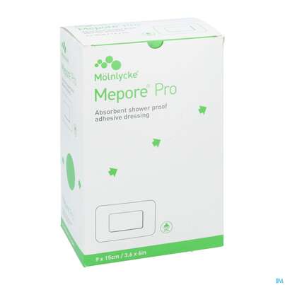 Sie sehen eine Packung Wundverband Mepore/pro Folienverband Steril 9x 15cm 40st, Produktbild: 05 Wundverband Mepore/pro Folienverband Steril 9x 15cm 40st, A-Nr.: 3080198 - 05