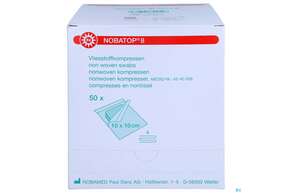 Vlieskompressen Nobatop Steril 4fach 10x 10cm 50x2 100st, A-Nr.: 2336230 - 01