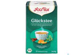 Sie sehen eine Packung Yogi Tea Bio Glueckstee 34g 17st, Produktbild: 01 Yogi Tea Bio Glueckstee 34g 17st, A-Nr.: 5750007 - 01