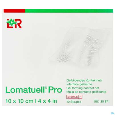Sie sehen eine Packung Wundauflagen Lomatuell Pro 10x 10cm 10st, Produktbild: 01 Wundauflagen Lomatuell Pro 10x 10cm 10st, A-Nr.: 4257718 - 01