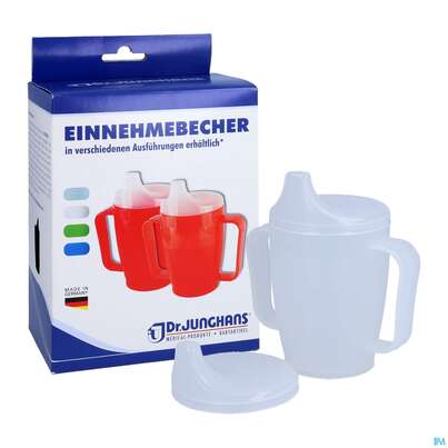 Sie sehen eine Packung Trinkbecher -healthcare24/set 250ml +2deckel 4+12mm 2 Griff Weiss Ju 29 1st, Produktbild: 05 Trinkbecher -healthcare24/set 250ml +2deckel 4+12mm 2 Griff Weiss Ju 29 1st, A-Nr.: 3096408 - 05