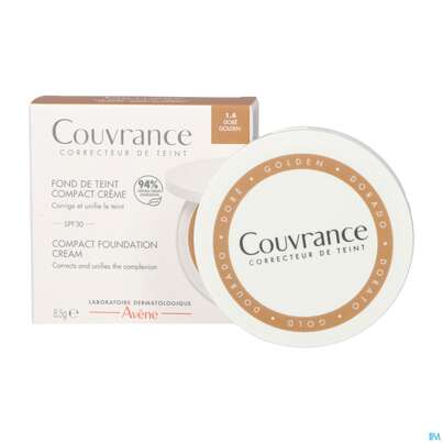 Sie sehen eine Packung Avene Couvrance Kompakt Creme-make-up Gold 1.4 8,5g, Produktbild: 09 Avene Couvrance Kompakt Creme-make-up Gold 1.4 8,5g, A-Nr.: 5862410 - 09