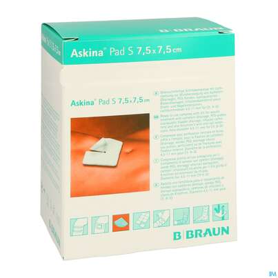 Sie sehen eine Packung Askina Pad S 7,5x 7,5cm 30st, Produktbild: 04 Askina Pad S 7,5x 7,5cm 30st, A-Nr.: 3091405 - 04