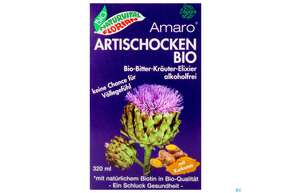 Artischocken Armaro Bitterkraeuter Bio Elixier Kraeuter Fruechte Alkoholfrei 320ml, A-Nr.: 5680560 - 01