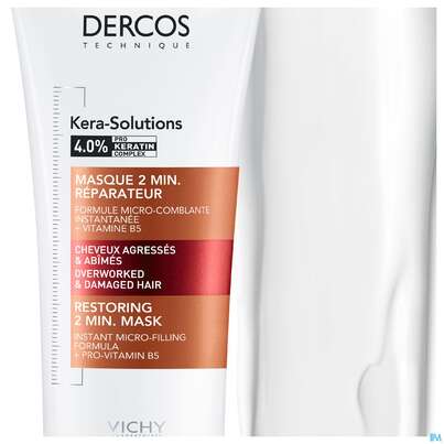 Sie sehen eine Packung Vichy Dercos Kera Solution Maske 200ml, Produktbild: 06 Vichy Dercos Kera Solution Maske 200ml, A-Nr.: 5204807 - 06