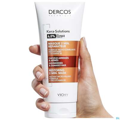 Sie sehen eine Packung Vichy Dercos Kera Solution Maske 200ml, Produktbild: 09 Vichy Dercos Kera Solution Maske 200ml, A-Nr.: 5204807 - 09
