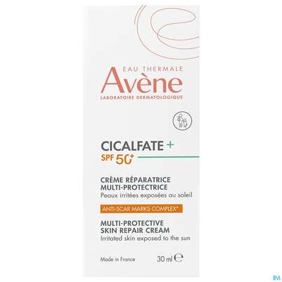 Sie sehen eine Packung Avene Cicalfate+ Multi Protect Repair Creme 50+ 30ml, Produktbild: 01 Avene Cicalfate+ Multi Protect Repair Creme 50+ 30ml, A-Nr.: 5862309 - 01