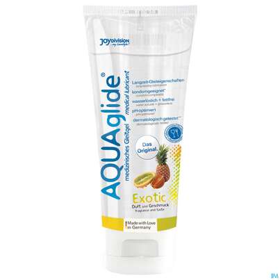 Sie sehen eine Packung Aquaglide Exotic 100ml, Produktbild: 02 Aquaglide Exotic 100ml, A-Nr.: 3432183 - 02