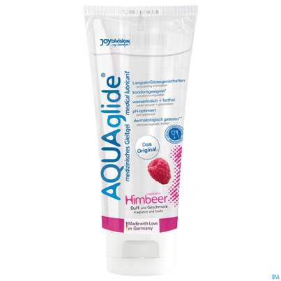 Sie sehen eine Packung Aquaglide Himbeer 100ml, Produktbild: 02 Aquaglide Himbeer 100ml, A-Nr.: 3432208 - 02