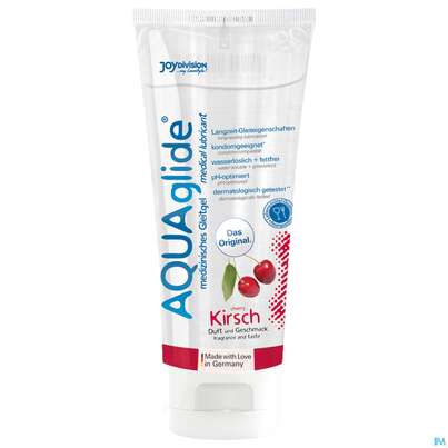 Sie sehen eine Packung Aquaglide Kirsch 100ml, Produktbild: 02 Aquaglide Kirsch 100ml, A-Nr.: 3432160 - 02