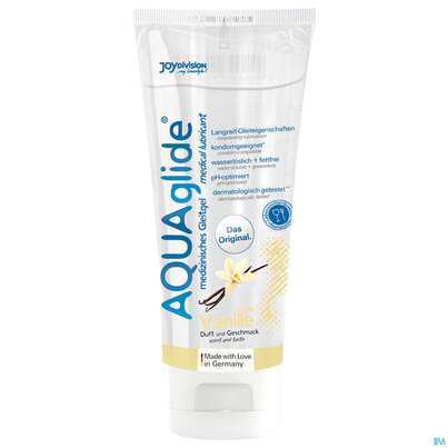 Sie sehen eine Packung Aquaglide Vanille 100ml, Produktbild: 01 Aquaglide Vanille 100ml, A-Nr.: 5133496 - 01