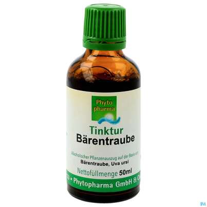 Sie sehen eine Packung Baerentraube Tinktur Phytopharma 50ml, Produktbild: 01 Baerentraube Tinktur Phytopharma 50ml, A-Nr.: 3107514 - 01