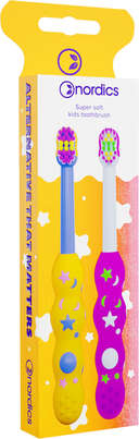 Sie sehen eine Packung Öko Zahnbürste Baby 0-2 4.080 Borsten 2er Sparpack Nordics, Produktbild: 01 Öko Zahnbürste Baby 0-2 4.080 Borsten 2er Sparpack Nordics, A-Nr.: 5930258 - 01