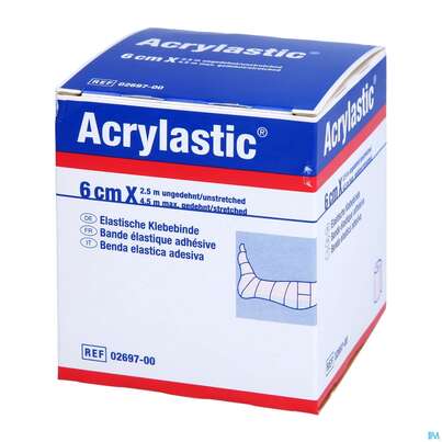 Sie sehen eine Packung Acrylastic 2,5mx 6cm Nr 2697 1st, Produktbild: 02 Acrylastic 2,5mx 6cm Nr 2697 1st, A-Nr.: 2682239 - 02