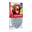 Sie sehen eine Packung Advantix Spot On F Hunde lösung Z.auftropfen Auf Die Haut Ueber 25kg 4,0ml 4st, Produktbild: 02 Advantix Spot On F Hunde lösung Z.auftropfen Auf Die Haut Ueber 25kg 4,0ml 4st, A-Nr.: 2454389 - 02