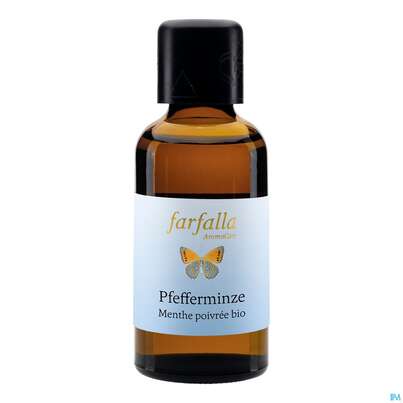 Sie sehen eine Packung Aetherische Oele Farfalla Bio Grand Cru Pfefferminze 50ml, Produktbild: 02 Aetherische Oele Farfalla Bio Grand Cru Pfefferminze 50ml, A-Nr.: 5246332 - 02