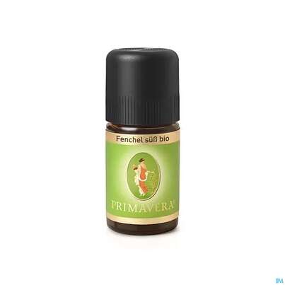 Sie sehen eine Packung Aetherische Oele Primavera Fenchel Suess Bio 5ml, Produktbild: 01 Aetherische Oele Primavera Fenchel Suess Bio 5ml, A-Nr.: 5615686 - 01