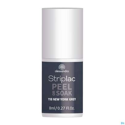 Sie sehen eine Packung Alessandro Striplac New York Grey 8ml, Produktbild: 02 Alessandro Striplac New York Grey 8ml, A-Nr.: 5191134 - 02