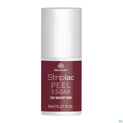 Sie sehen eine Packung Alessandro Striplac Velvet Red 8ml, Produktbild: 02 Alessandro Striplac Velvet Red 8ml, A-Nr.: 5191223 - 02