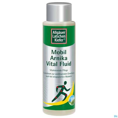 Sie sehen eine Packung Allgäuer Latschenkiefer Arnika Vital Fluid 250ml, Produktbild: 02 Allgäuer Latschenkiefer Arnika Vital Fluid 250ml, A-Nr.: 1436484 - 02