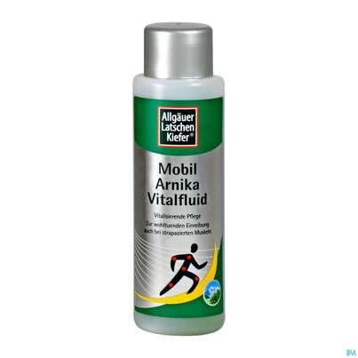 Sie sehen eine Packung Allgäuer Latschenkiefer Arnika Vital Fluid 250ml, Produktbild: 03 Allgäuer Latschenkiefer Arnika Vital Fluid 250ml, A-Nr.: 1436484 - 03