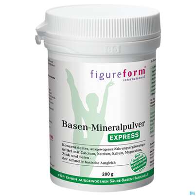 Sie sehen eine Packung Basen Mineral Pulver Express Figureform Orig. 200g, Produktbild: 01 Basen Mineral Pulver Express Figureform Orig. 200g, A-Nr.: 3144455 - 01