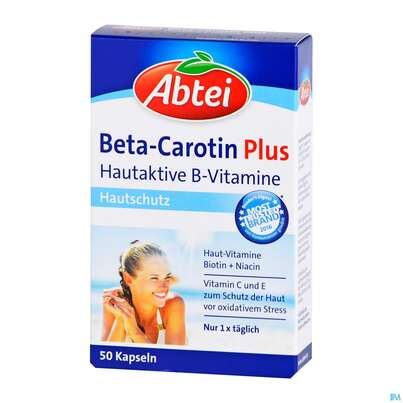 Sie sehen eine Packung Beta Carotin Kapseln -abtei 50000 50st, Produktbild: 01 Beta Carotin Kapseln -abtei 50000 50st, A-Nr.: 3747840 - 01